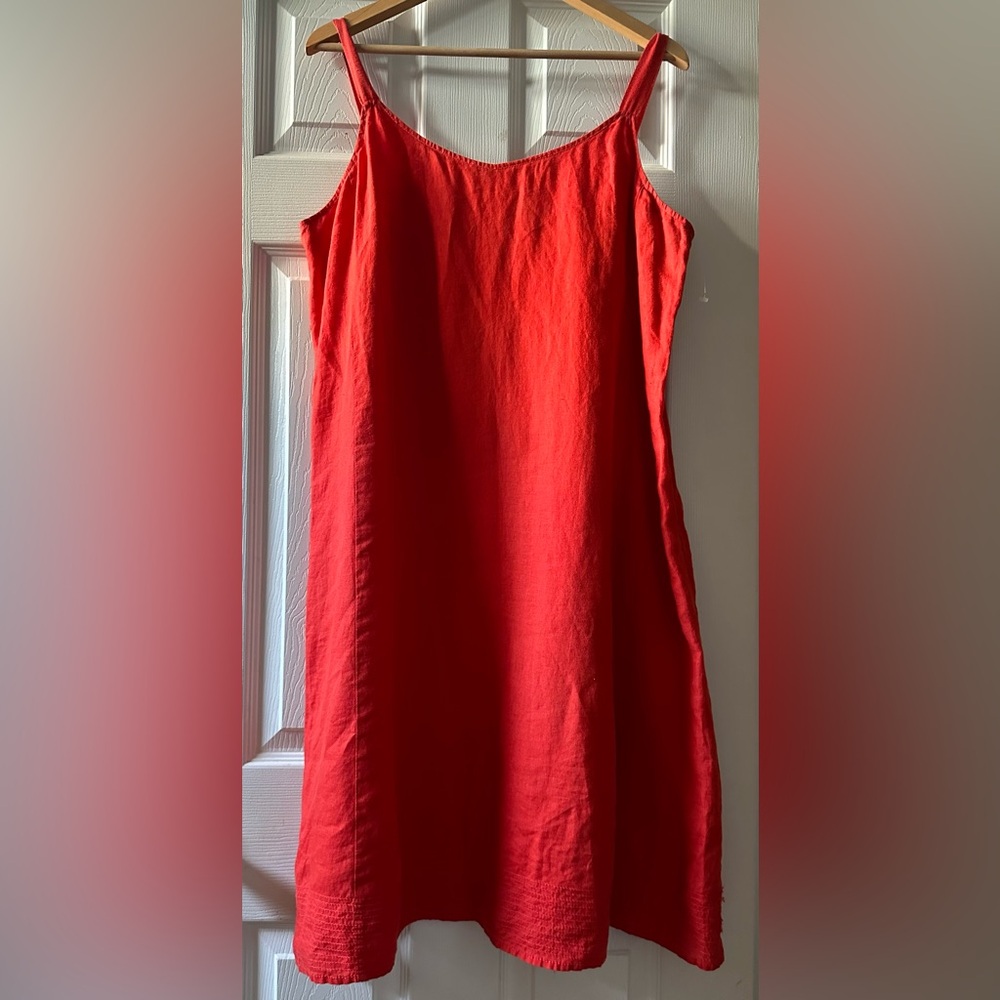 Eileen Fisher Elegant Red Sleeveless Dress - Picture 3 of 6